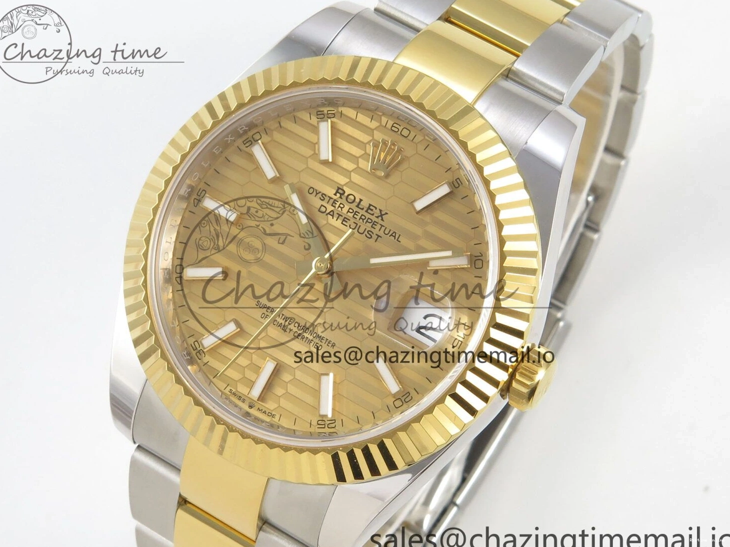 0521 DateJust 41 126333 SS YG ARF 1:1 Best Edition YG Texture Stick Dial on Oyster Bracelet SH3235 (Weighted) Efficient 209